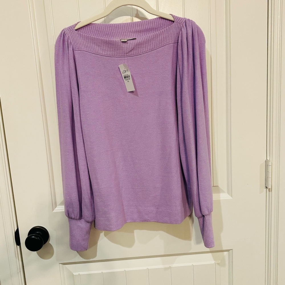 LOFT Lilac Knit Top
